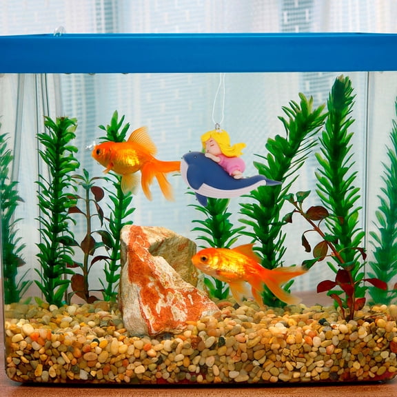 PTOOTP Resin Floating Aquarium Decor Set, Cute Fish Tank Ornament for Home and Office, 1 Set