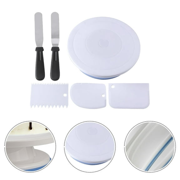 PTOOTP White Rotating Cake Stand with Stable Base for Home Use, 1-Set Display Stand