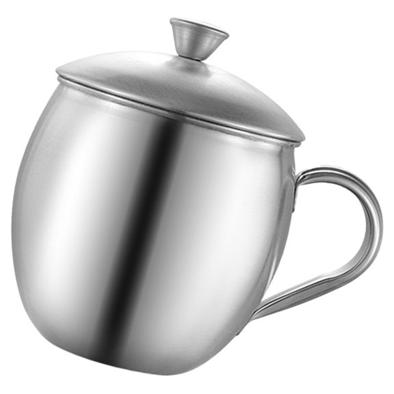 PTOOTP 1 Set Simple Design Stainless Steel Milk Cup Wear-resistant Home Supply Back to School