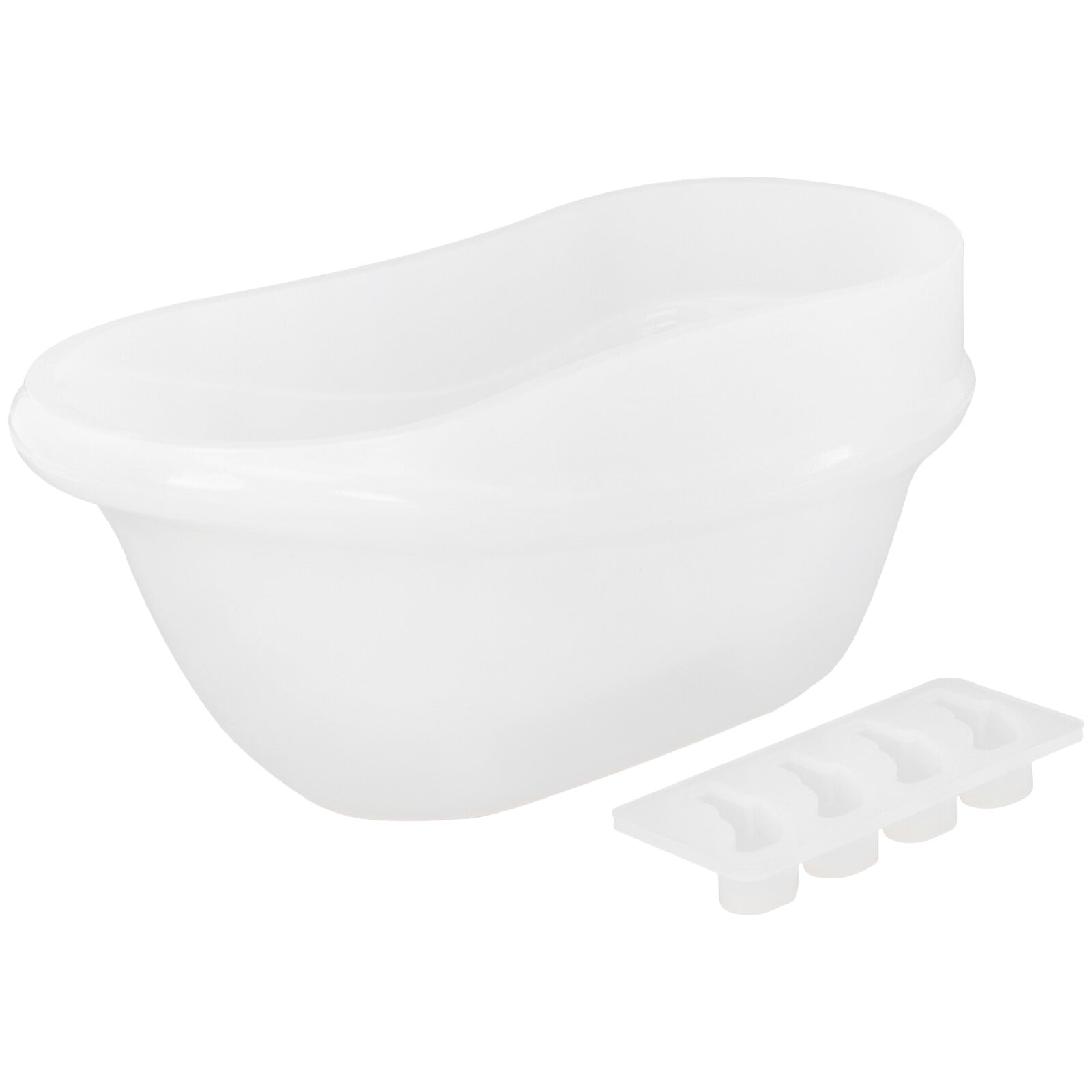 PTOOTP 1 Set Storage Box with Lid for Soap Making Box Rectangular Shape White Color Glossy Finish