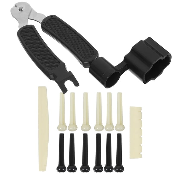 PTOOTP 1 Set Acoustic Guitar Bridge Pins Guitar Parts Replacement Ox Bone Assorted Color