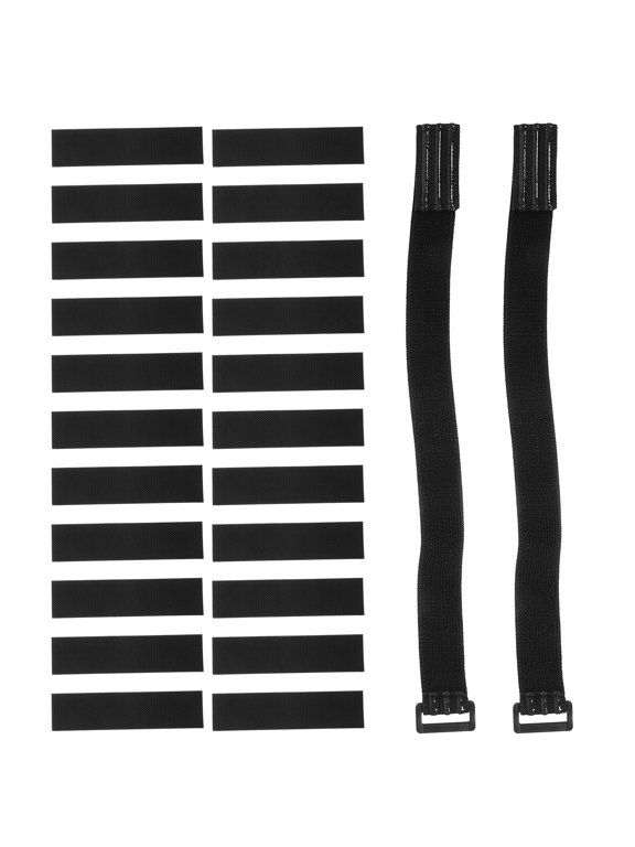 1Set Adjustable Black Elastic Boot Straps for High Boots Non Slip Fixing Accessories