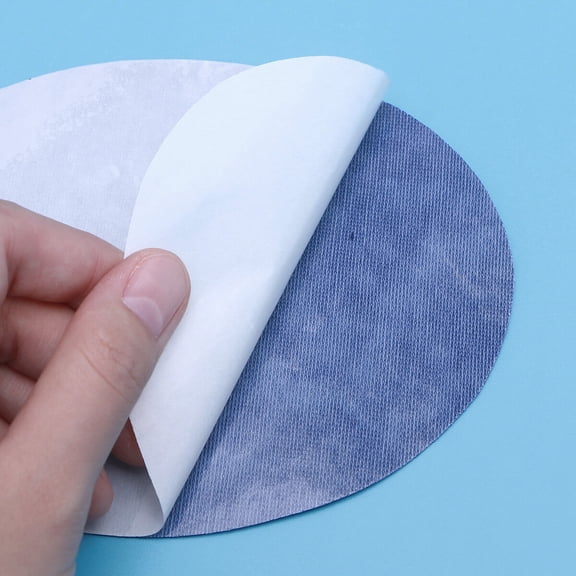 PTOOTP 10 Pcs Oval Iron on Velvet Jeans Mending Patch for Apparel Repair