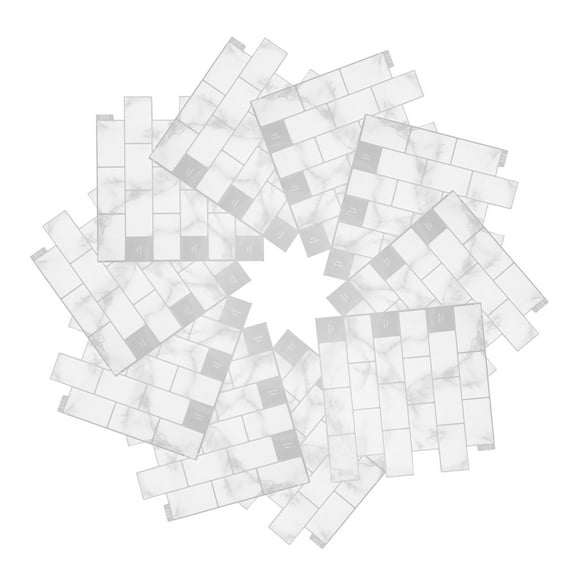 PTOOTP Light Grey Peel and Stick Wall Tiles and Oil Resistant for Kitchen Bathroom Home Decor