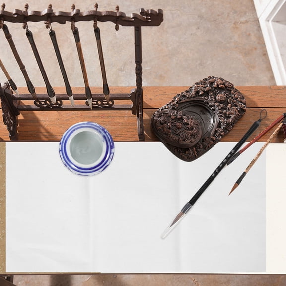 PTOOTP 100Sheets Standard Size Calligraphy Paper Pad with Refined Texture for Brush Ink Writing