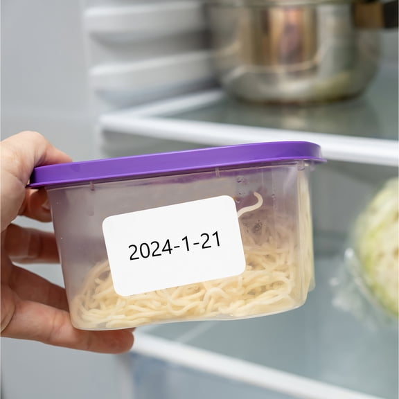 PTOOTP White Adhesive Label Stickers for Writing, 100 Sheets - , Easy Peel, Multipurpose Labels for Organizing and Office Use