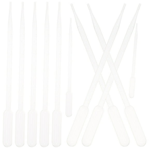 PTOOTP 100pcs Clear Plastic Disposable Pipettes Accurate Liquid Measurement Lab Tools