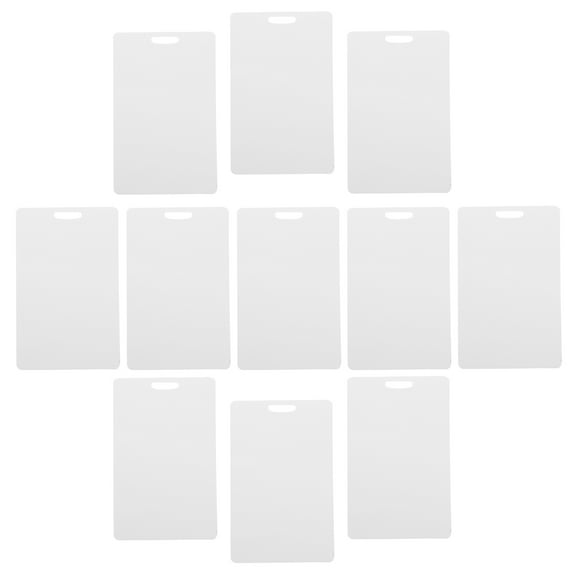 PTOOTP 100PCS White Blank PVC Shipping Tags Plastic Name Cards for Office, School, and General Labeling Use