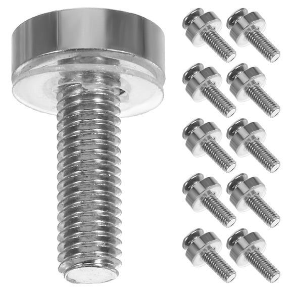 PTOOTP 100pcs Stainless Steel Cage Nuts with Mounting Screws for Server Cabinet Rack Support 0.8x0.5x0.5in
