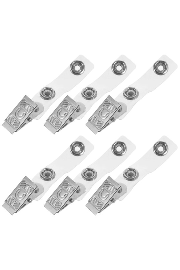 100Pcs Small Badge Holders in Silver Iron Material for ID Cards