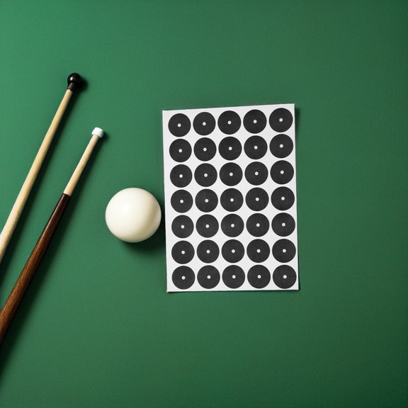 PTOOTP Billiard Spot Dots Durable Black Paper Accurate Positioning for Home 105Pcs