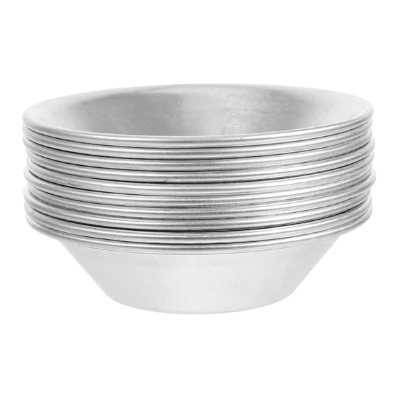 PTOOTP Egg Tart Molds Plated Silver, Aluminum for Home Baking, Easy and Reusable