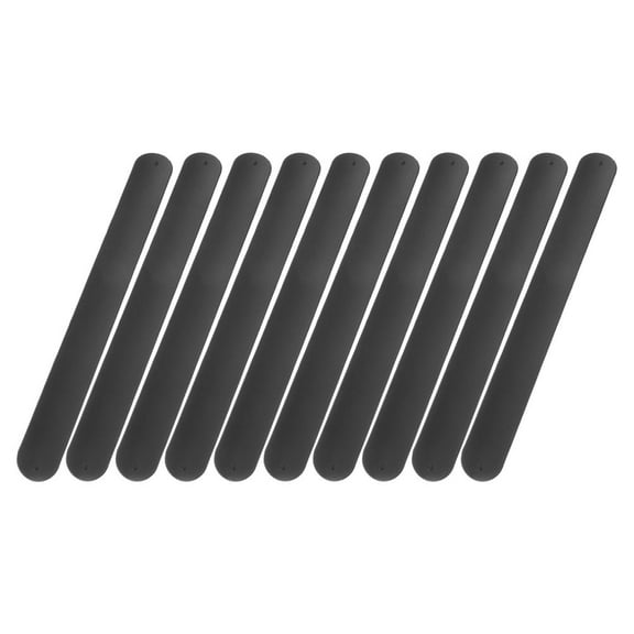 PTOOTP 10Pcs Black Silicone Snap Bands Soft Comfortable Slap Wristband for Events
