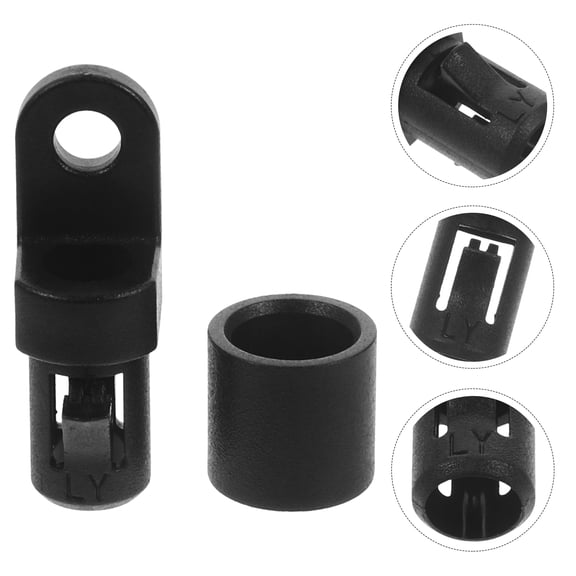 PTOOTP 10Pcs Bungee Cord Terminals Black Plastic Cargo Net Hooks for Outdoor Sports