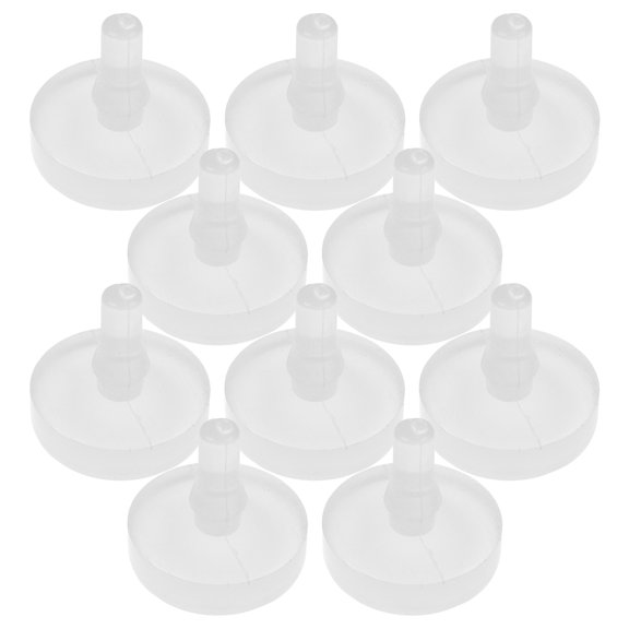 PTOOTP 10Pcs Car Brake Switch Stop Pad White Rubber Replacement Brake Pedal Accessory