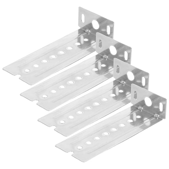 PTOOTP Silver Stainless Steel Drawer Slide Mounting Brackets for Office Use