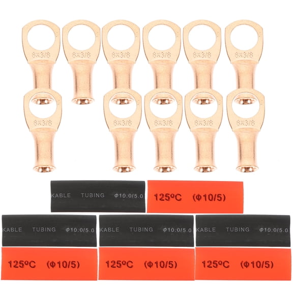 PTOOTP Copper Wire Connectors with Heat Shrink Tubing Assorted Colors, Electrical Crimp Terminals Kit, 1 Set