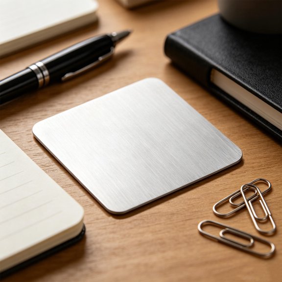 PTOOTP 10Pcs Engravable Stainless Steel Name Plates for Office and Factory with Stable Metal Material
