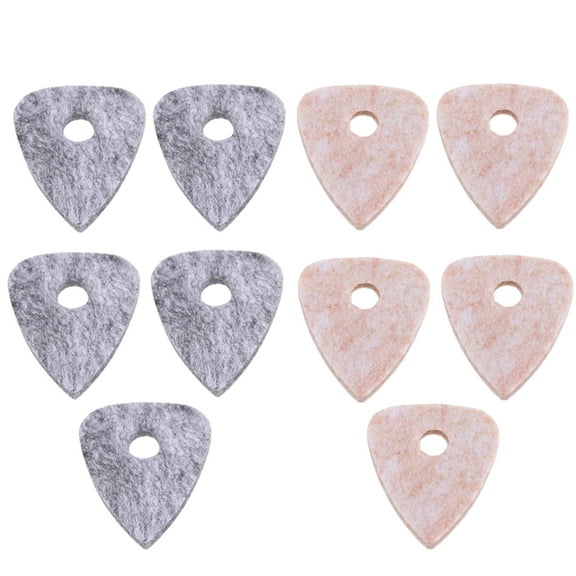 PTOOTP 10pcs Assorted Color Wool Guitar Picks Set for Guitar and Ukulele Accessories for Music Players
