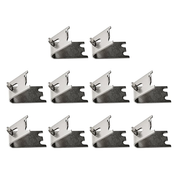 PTOOTP Stainless Steel Metal Shelf Clips Freezer Rack Clamp Silver 10Pcs 1.5X1.2X0.9In