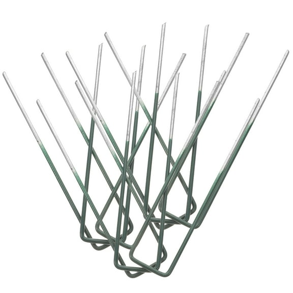 PTOOTP Steel Garden Pegs U-Shaped Heavy Duty 10 Pcs Multi-Functional Tent Stakes for Outdoor Camping