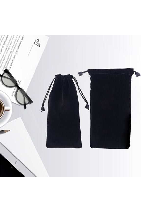 Black Flocking Watch Pouch for Jewelry and Accessories, Protective Storage Bags