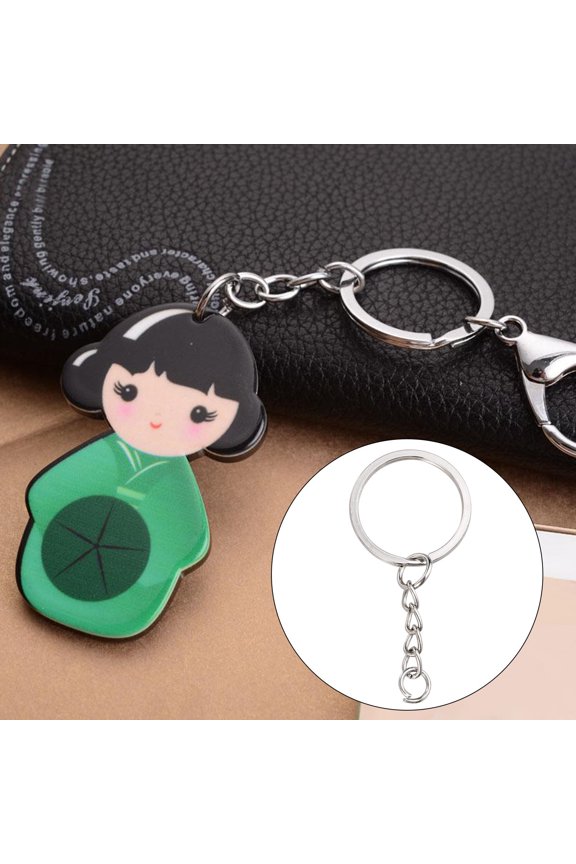 10Pcs Split Keychain Ring Metal for Everyday Use Key Chain Accessory Silver