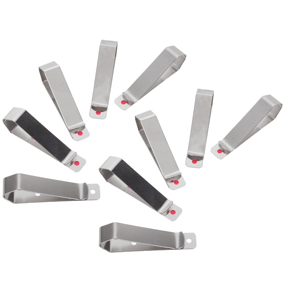 PTOOTP Durable Plated Silver Metal Sun Visor Picture Frame Clip for Car 10Pcs
