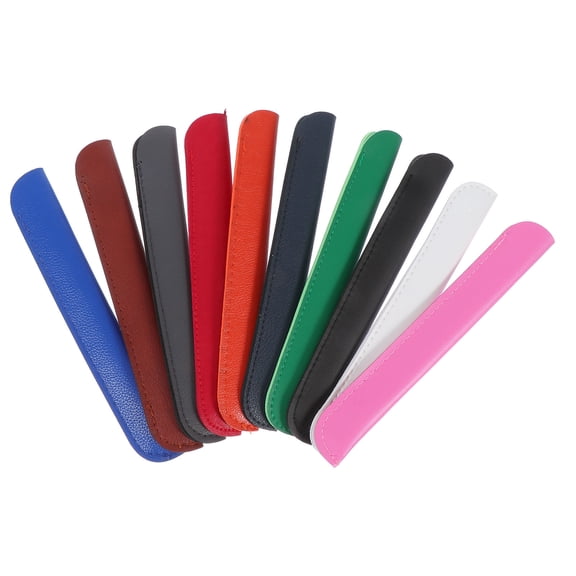 PTOOTP 10Pcs Single Pen Bags PU Protective Covers for Electronic Pencil Assorted Colors