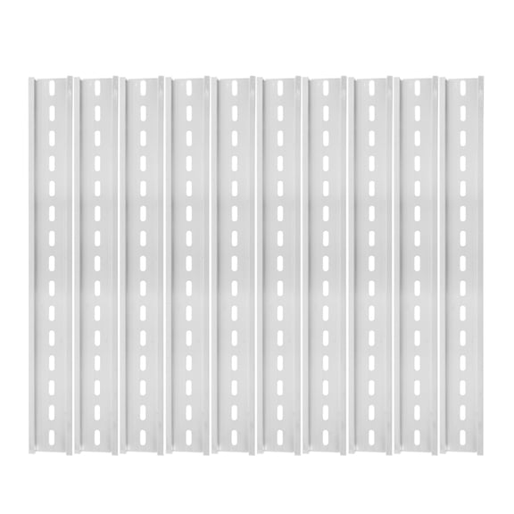 PTOOTP 10Pcs Aluminum Slotted Din Rail Mounting Guide for Electrical Panel Installation