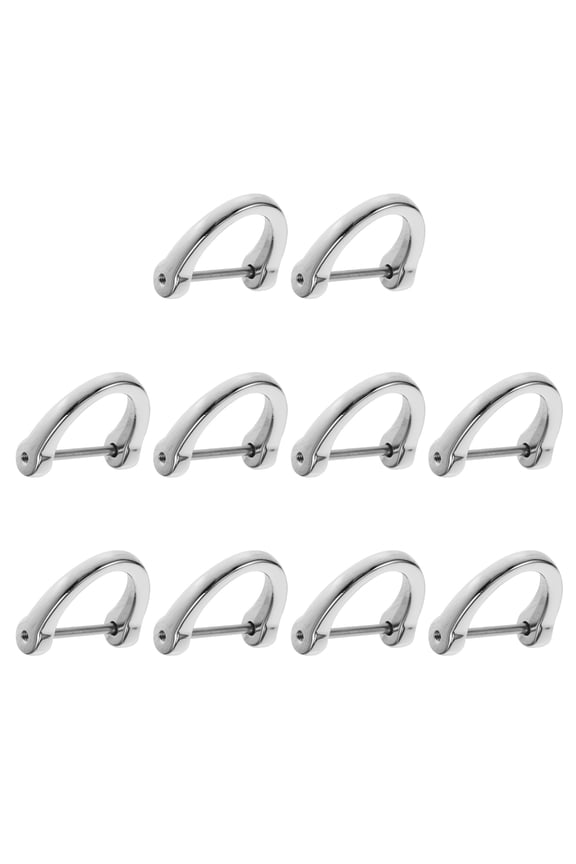 10 Pieces Silver Metal Rings Replacement Buckles for Belts and Bags Connectors Durable Hardware Accessories