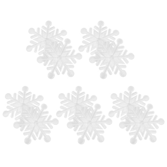 PTOOTP 10Pcs Snowflake Embroidered Patch White Fabric Iron on for Winter Jackets Backpacks