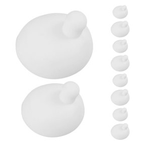 PTOOTP 10Pcs Squeeze Toys Bubble Silicone White for DIY Props and Crafts