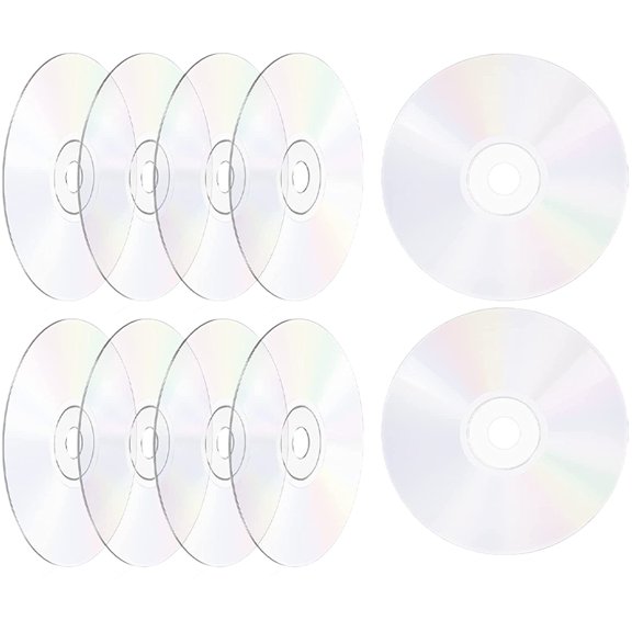 PTOOTP 10Pcs Transparent DIY Cd Discs Durable Plastic Crafts for Wall Decoration