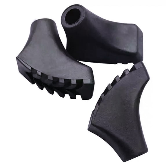 PTOOTP 10Pcs Trekking Pole Replacement Tips Rubber Protectors for Stability and Traction Improvement Black 2.2x0.7in