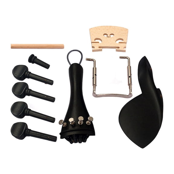 PTOOTP 10Pcs Violin Tailpiece Set Assorted Color Wood Material Durable for 44 Violin Use