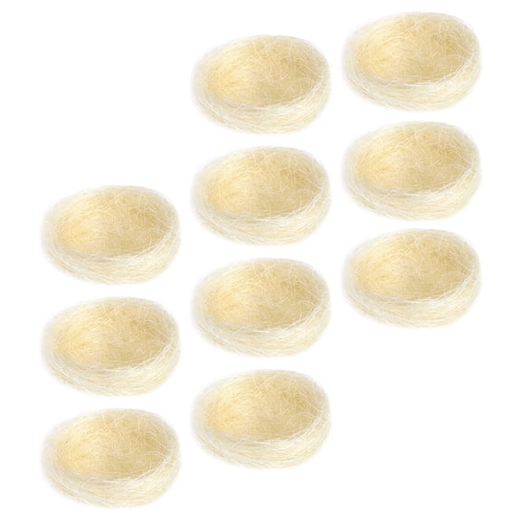 PTOOTP Bird Egg Nest Simulated Bird Nest Ornament Synthetic Material 10pcs
