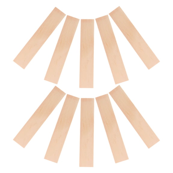 PTOOTP 10Pcs Precision Cut Pine Wood Boards for Crafting and Decoration Khaki Finish