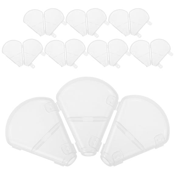 PTOOTP 10pcs Makeup Brush Protector Caps Fan Shaped Plastic Covers for Home