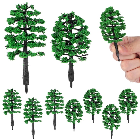 PTOOTP Model Railway Accessories Plastic Green for Train Set Scenery and Layout Building