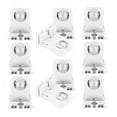 thumbnail image 1 of PTOOTP Durable White Pc Lamp Holder, Sturdy Material for Safety, 10Pcs, 1 of 8