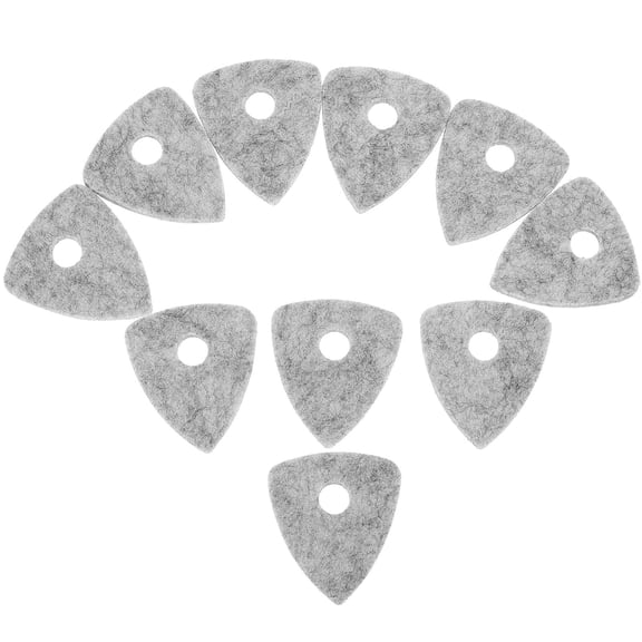 PTOOTP 10pcs Soft Guitar Picks for Practice Grey Wool Flexible Musicians