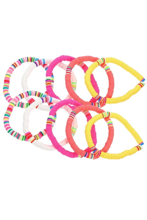 10pcs Elastic Rope Bracelet Waterproof Multi Bohemian Style Beach Accessories for Women