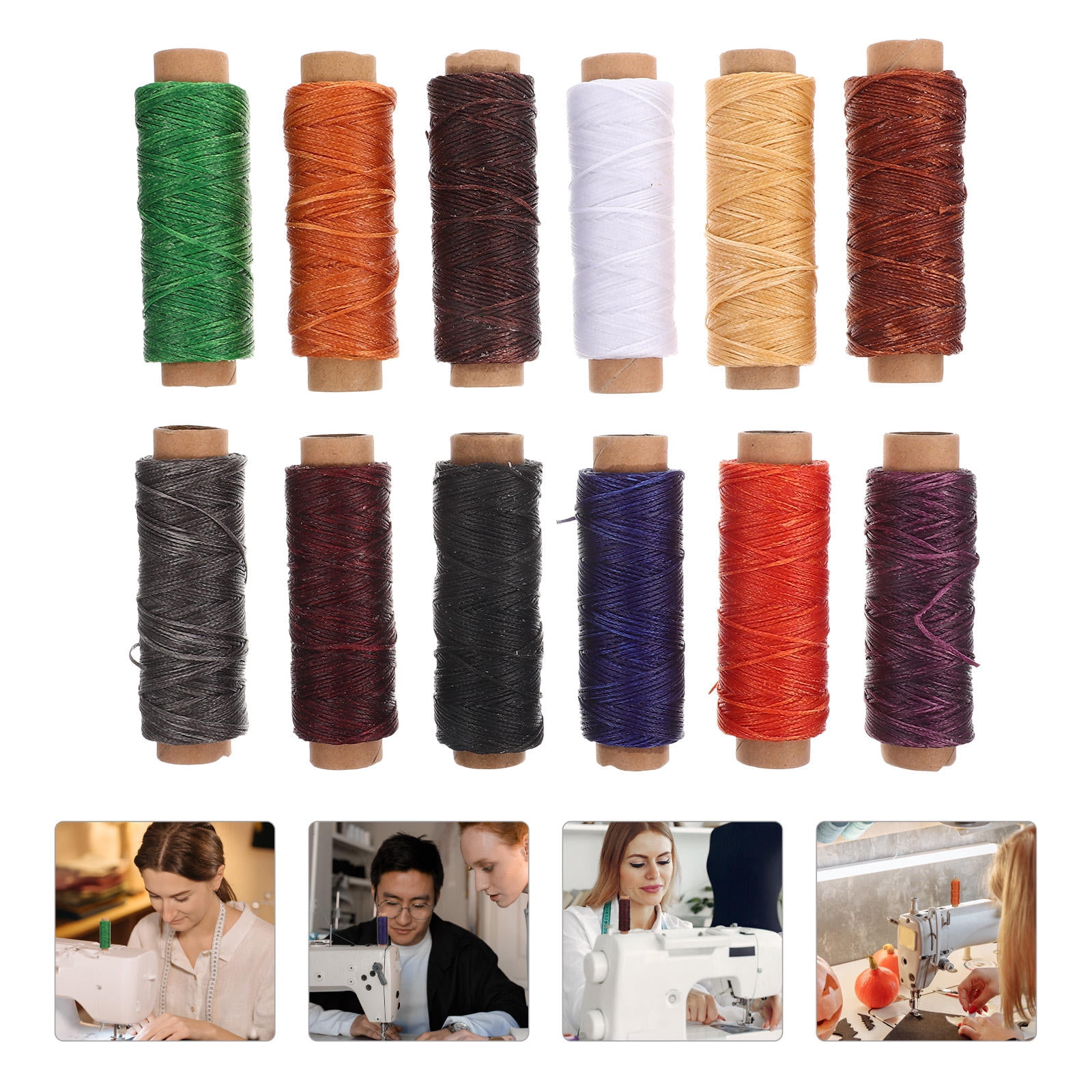 PTOOTP Portable Sewing Waxed Thread Kit Assorted Colors for ...