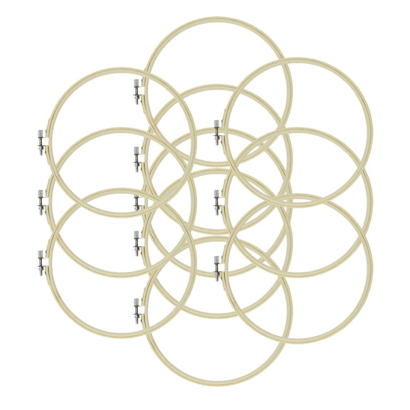 PTOOTP 12Pcs Embroidery Tools with Adjustable Hoop for Wall Decorations for DIY Lovers