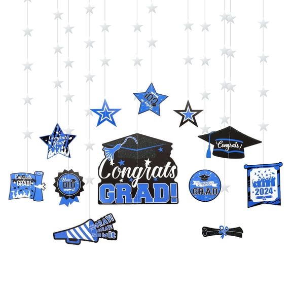 PTOOTP 12pcs Graduation Pendant Decors Graduation Wall Decor Paper for Classroom Decorations