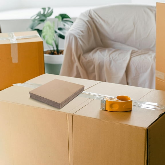 PTOOTP 12Pcs Insert Pads for Packing Boxes Light Brown Cardboard Filler Sheets for Shipping Safety