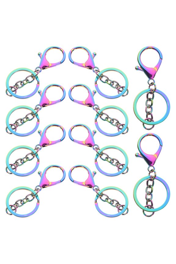 Sky Alloy Keychain Set with Lobster Clasp, 12 Pieces Decorative Key for Bags and Accessories