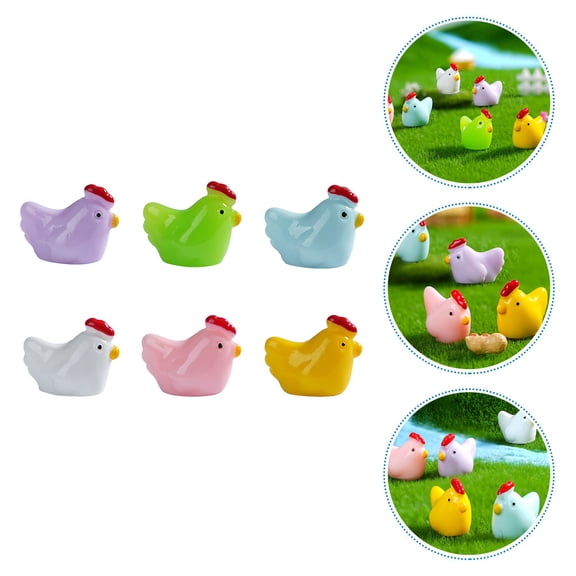 PTOOTP Resin Mini Animals Resin Home 12Pcs 0.9In