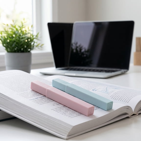 PTOOTP Soft Grip Highlighters Bold Lines Pastel Colors for Note Taking 12Pcs